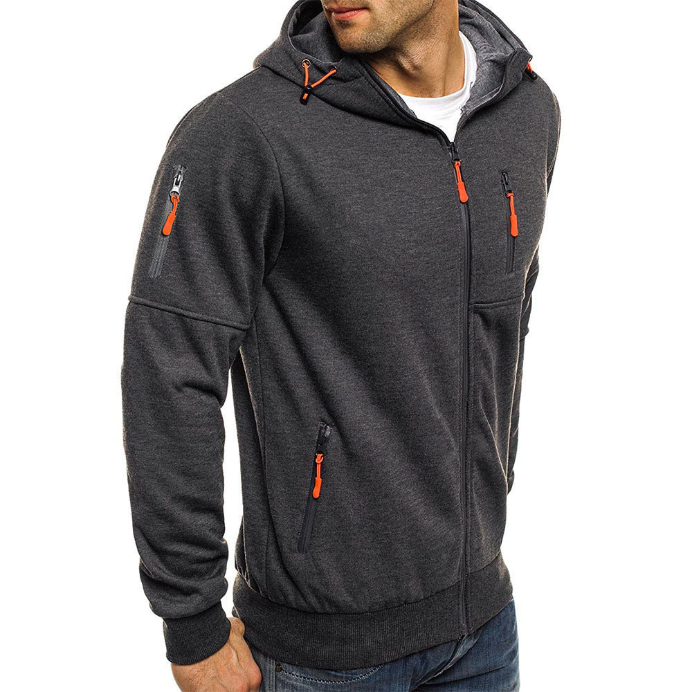 Men's Zip-Up Hooded Jacket