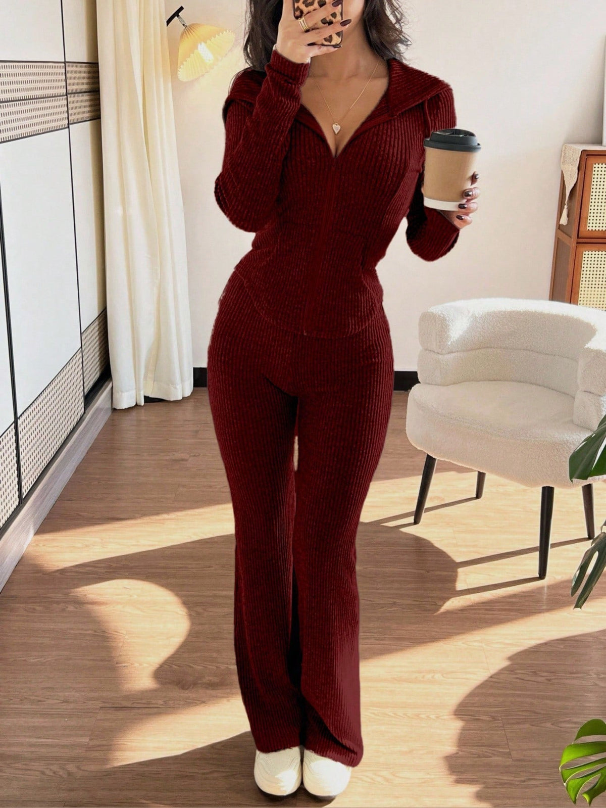 Women's Luxe Velvet 2-Piece Hoodie Set
