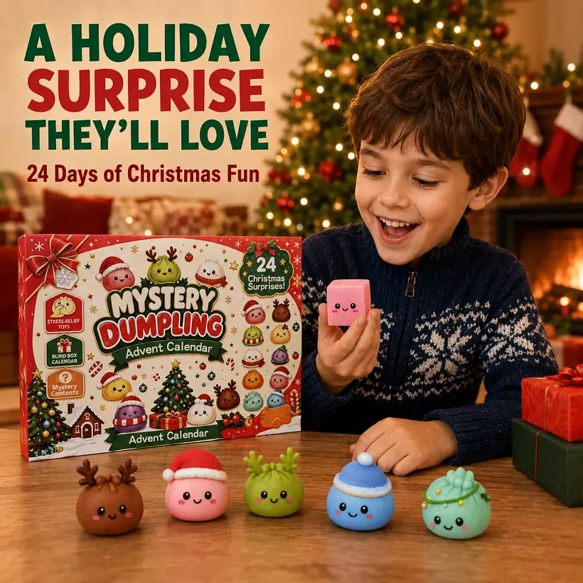 🎄🎄🎄CHRISTMAS 24 DAYS DUMPLING SQUISHY ADVENT CALENDAR, KIDS CHRISTMAS GIFT