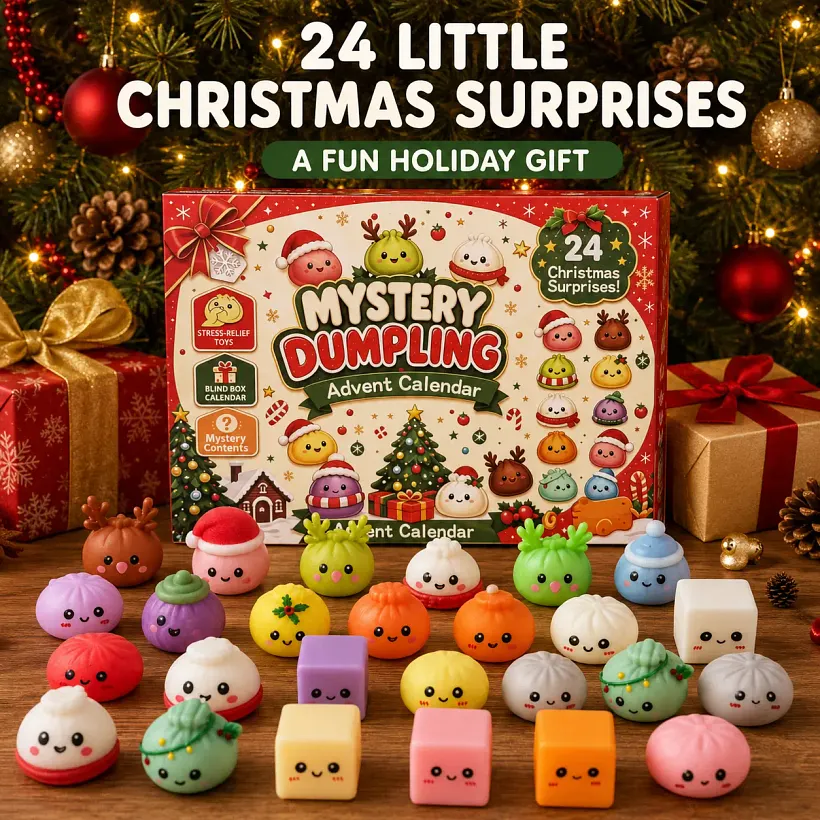 🎄🎄🎄CHRISTMAS 24 DAYS DUMPLING SQUISHY ADVENT CALENDAR, KIDS CHRISTMAS GIFT