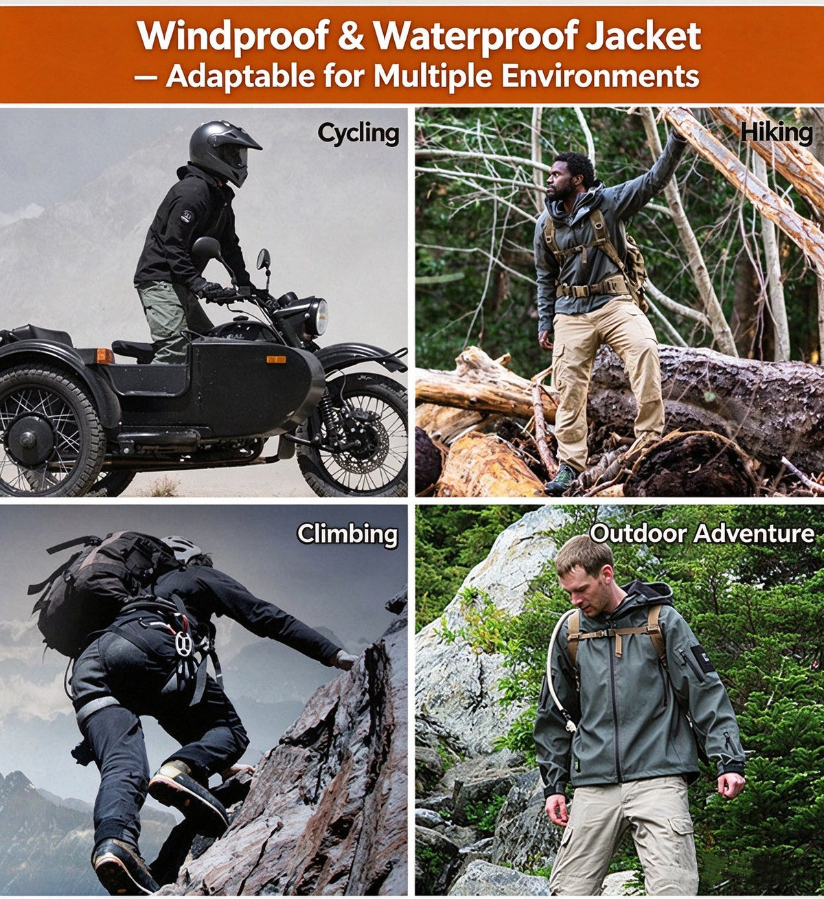 MEN'S FLEECE LINED TACTICAL SOFTSHELL JACKET & WATERPROOF PANTS SET