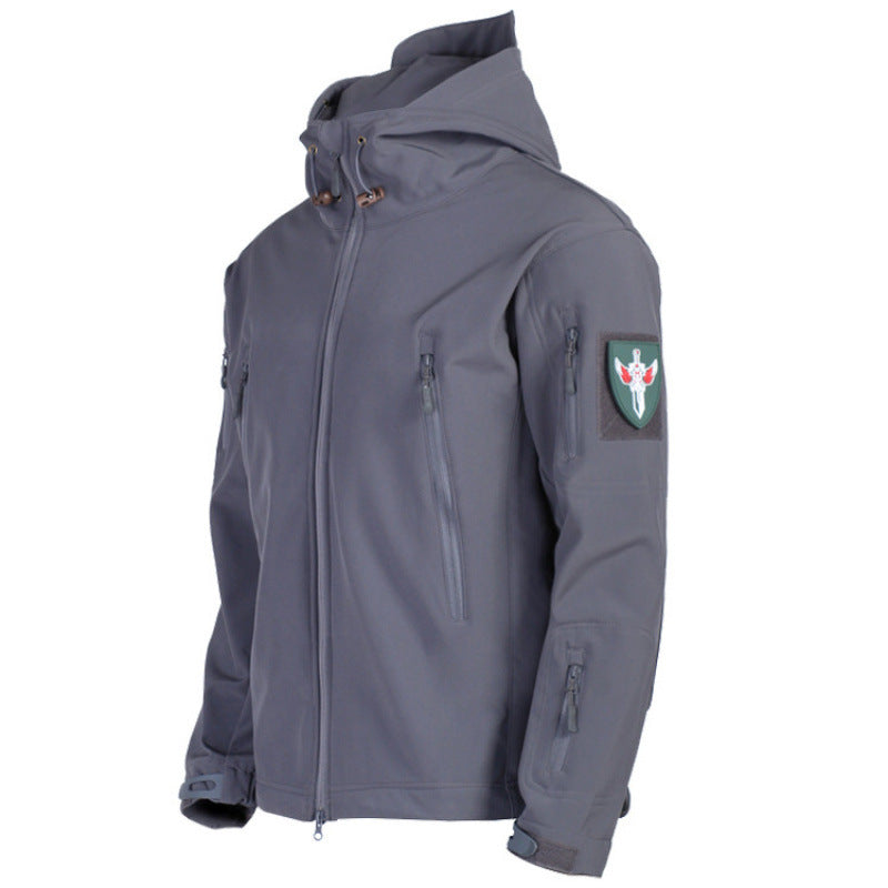 MEN'S FLEECE LINED TACTICAL SOFTSHELL JACKET & WATERPROOF PANTS SET