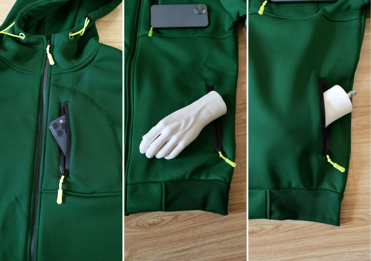 Men's Zip-Up Hooded Jacket