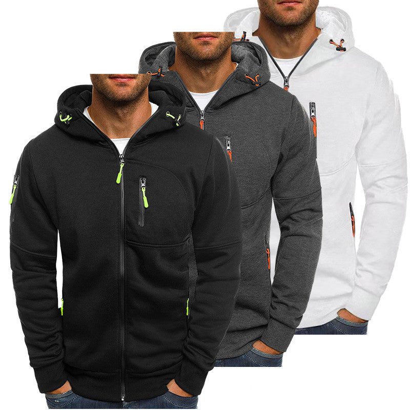 Men's Zip-Up Hooded Jacket
