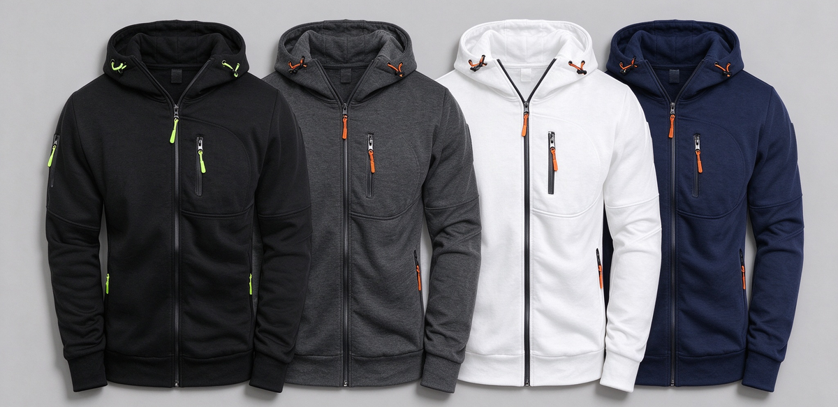 Men's Zip-Up Hooded Jacket