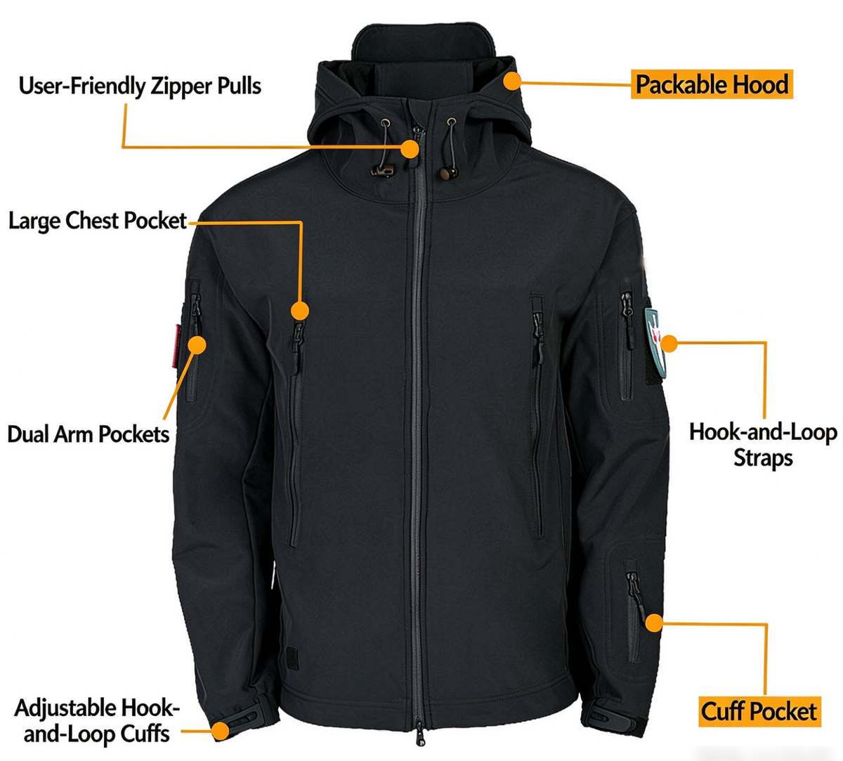 MEN'S FLEECE LINED TACTICAL SOFTSHELL JACKET & WATERPROOF PANTS SET