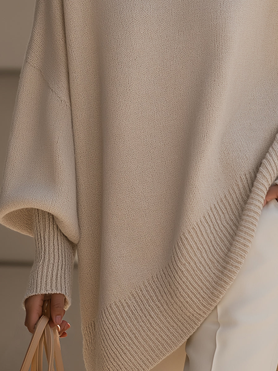 Sophisticated Wool Blend Sweater - Versatile & Comfortable