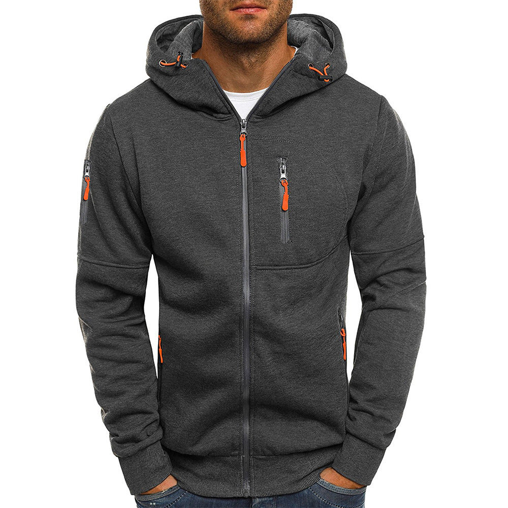 Men's Zip-Up Hooded Jacket