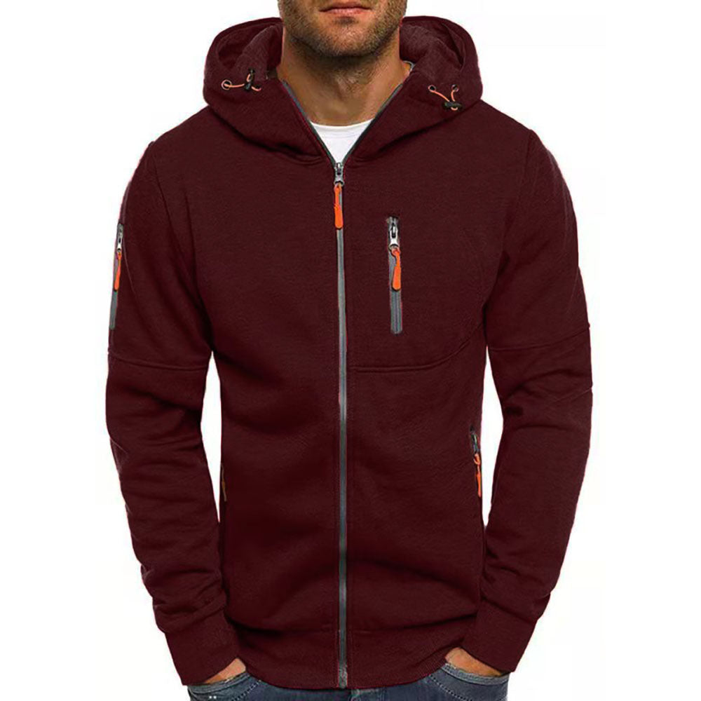 Men's Zip-Up Hooded Jacket