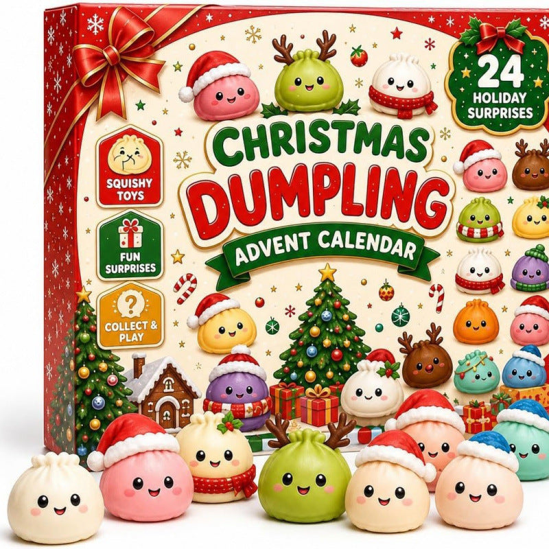 🎄🎄🎄CHRISTMAS 24 DAYS DUMPLING SQUISHY ADVENT CALENDAR, KIDS CHRISTMAS GIFT