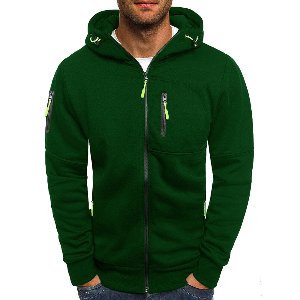 Men's Zip-Up Hooded Jacket