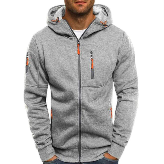 Men's Zip-Up Hooded Jacket